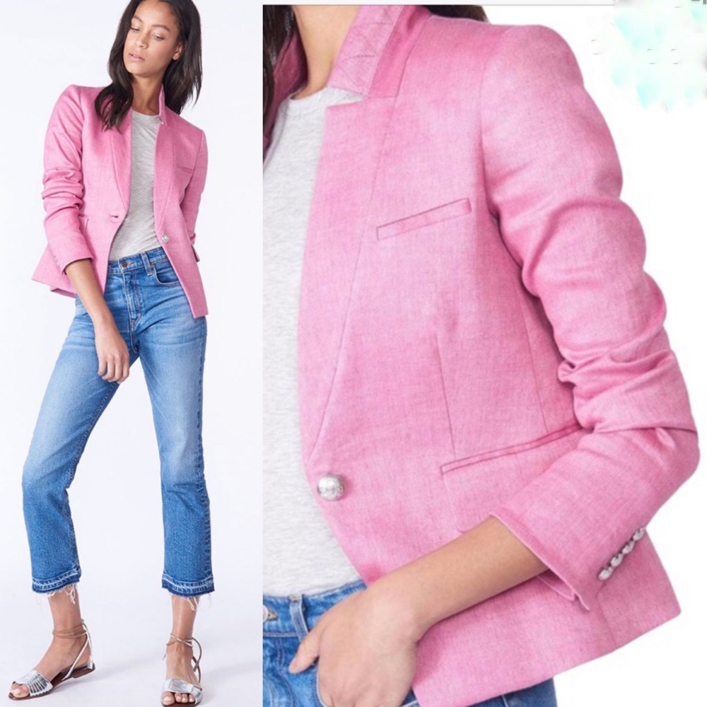 Veronica Beard Orchid linen dickey jacket 4 New!